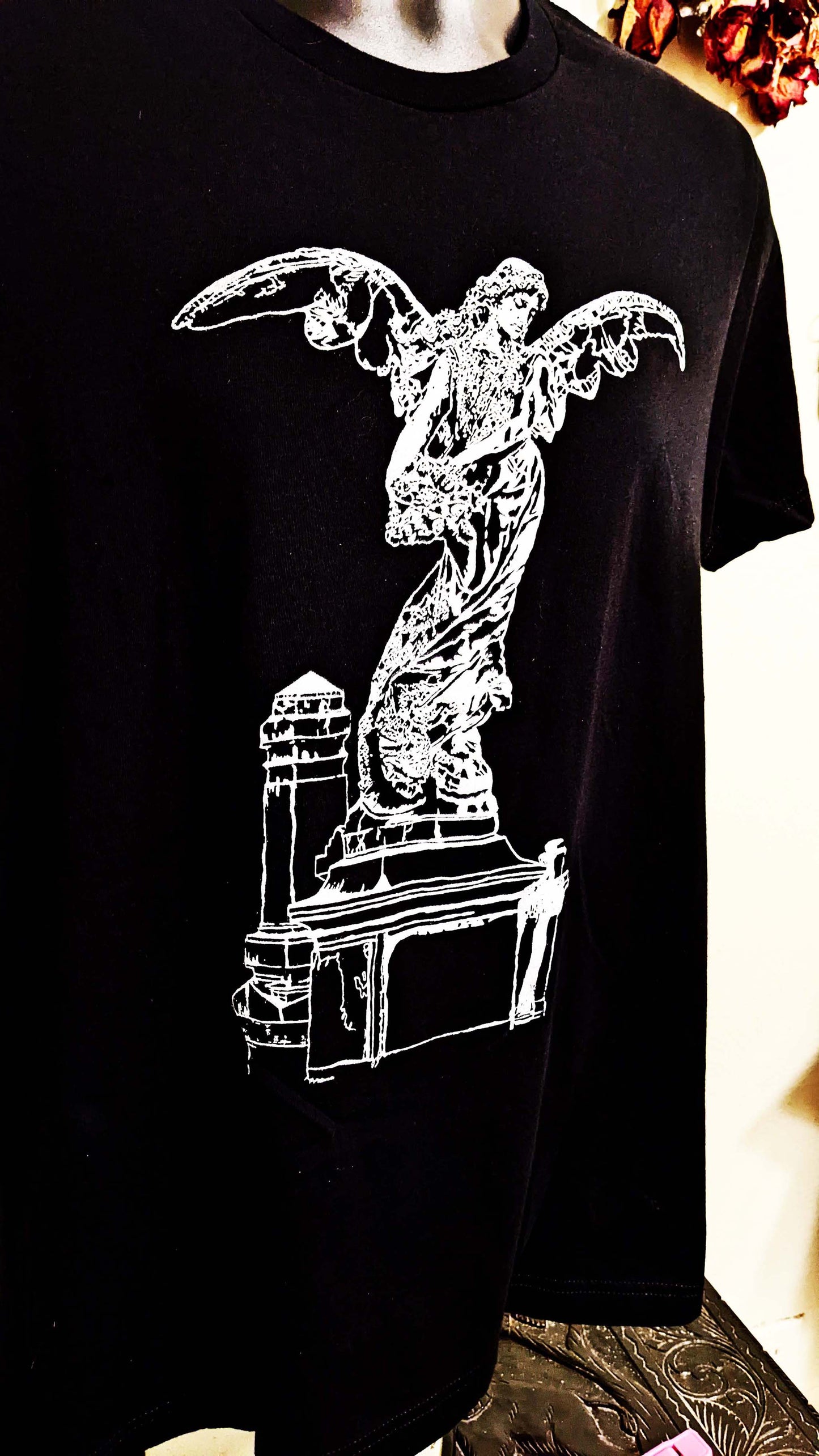 Cemetery Angel - Unisex Cut Black T-Shirt