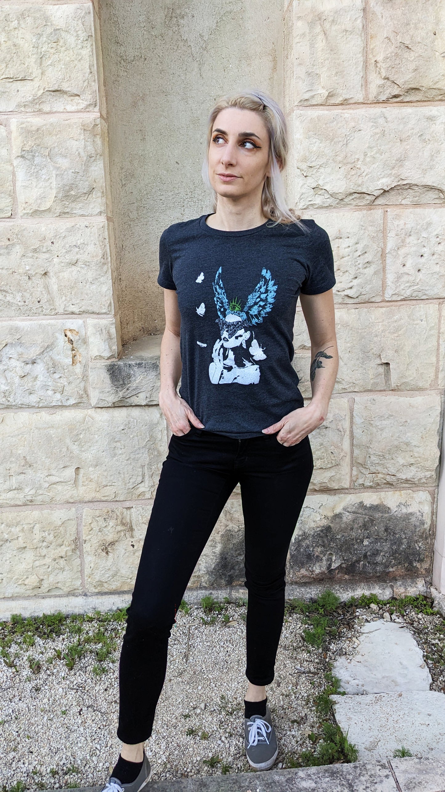 Intuition - Women's Cut Dark Grey Short Sleave T-Shirt