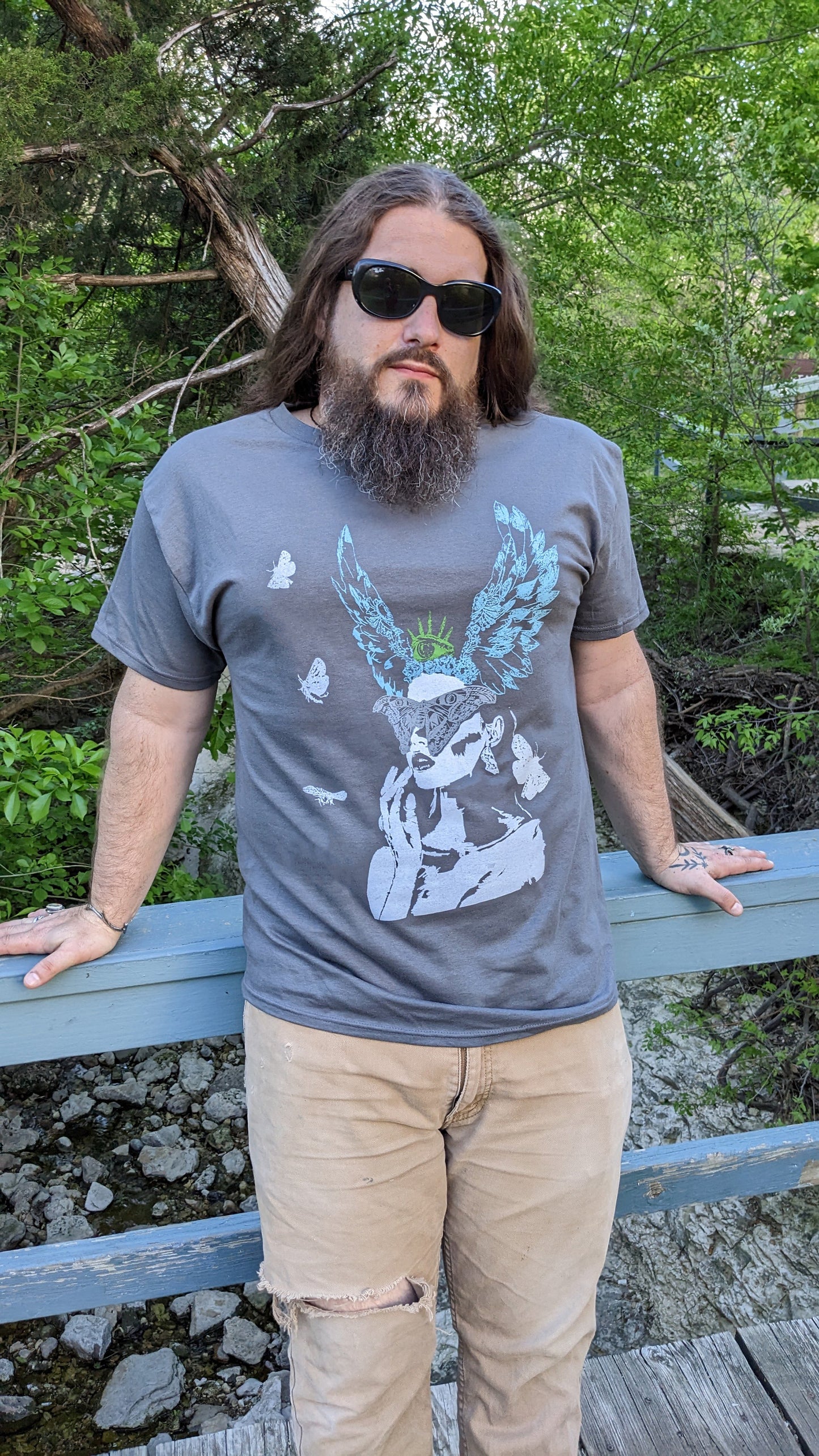 Intuition - Unisex/Men's Smokey Grey Short Sleave T-Shirt Loose Fit