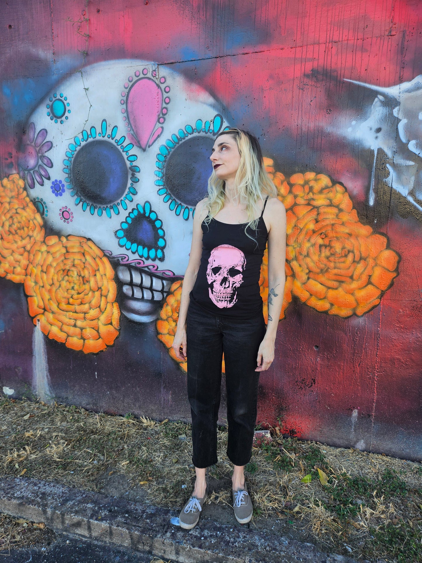 Bubblegum Skull - Black Cami