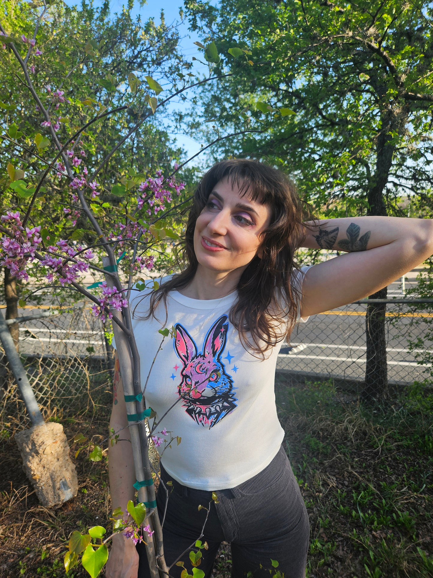 Mystic Rabbit - Ribbed Crop Top