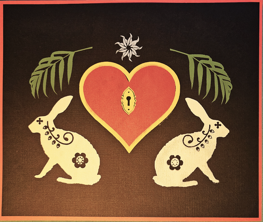 A Locked Heart - Art Print - Red Mat