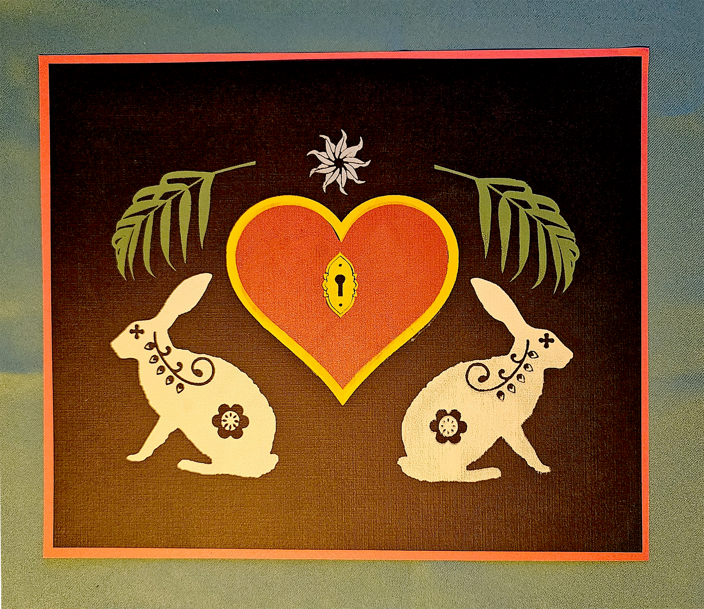 A Locked Heart - Art Print - Red Mat