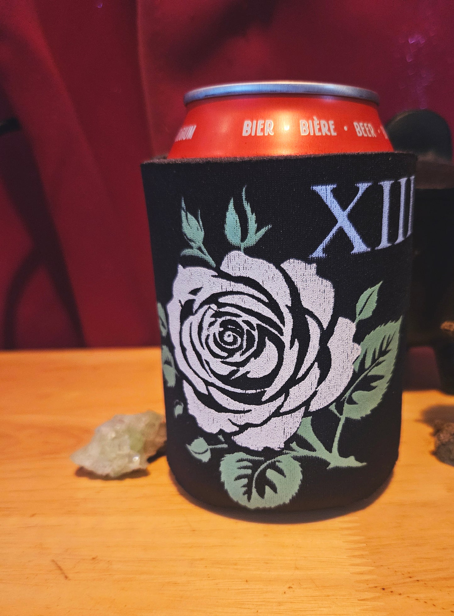 Tarot Death Rose - Koozie -Black
