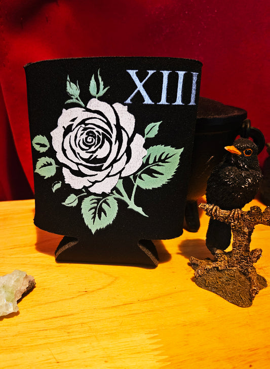 Tarot Death Rose - Koozie -Black