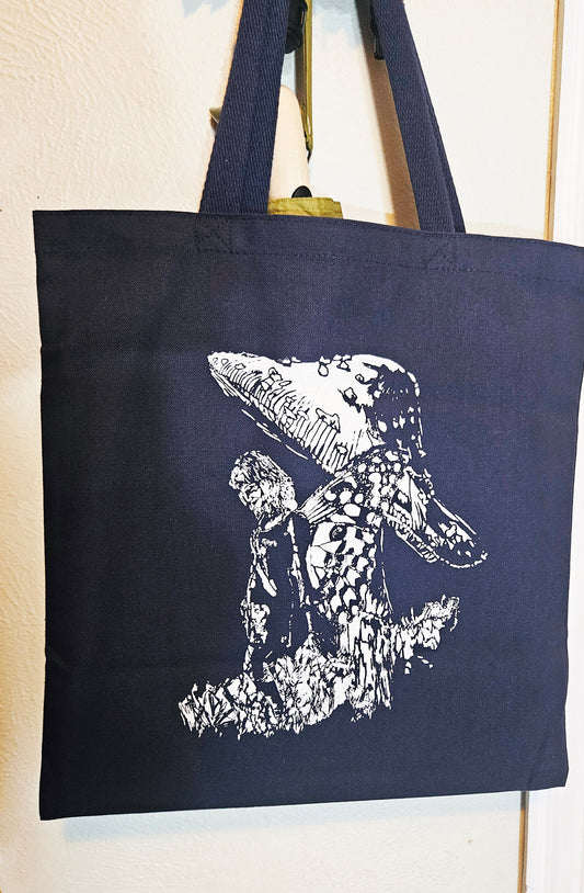 Mushroom Fairy - Tote Bag - Navy