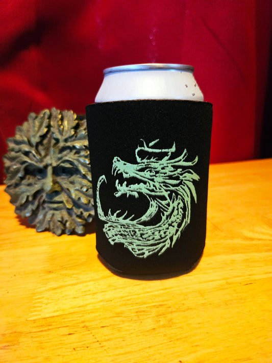 Green Dragon - Koozie - Black