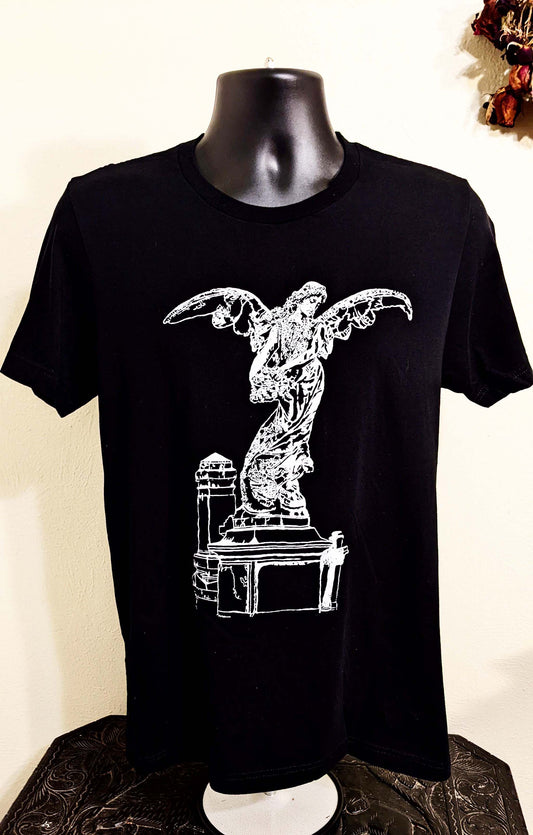 Cemetery Angel - Unisex Cut Black T-Shirt