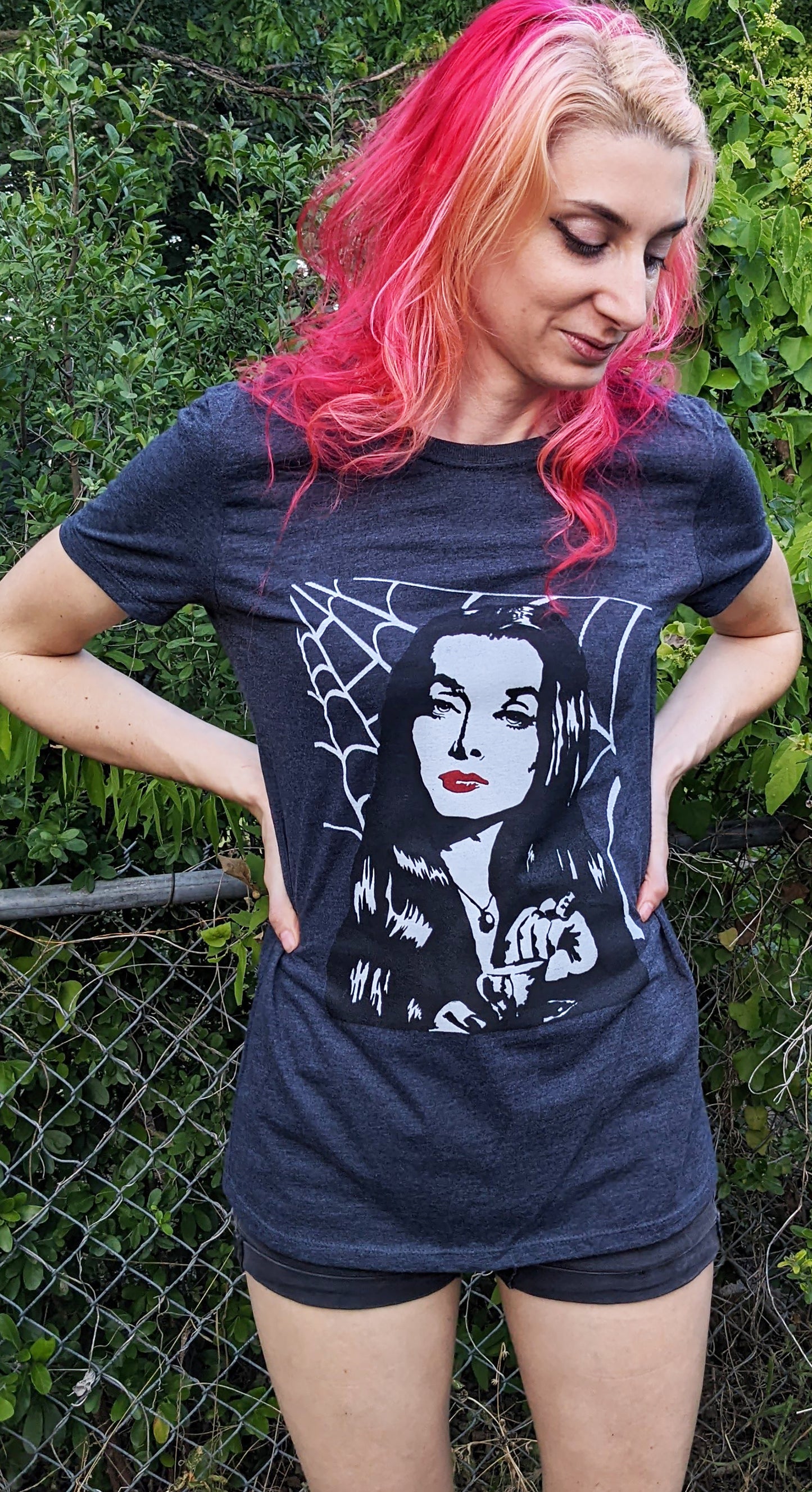 Morticia Addams - Women's Cut Loose Dark Grey T Shirt