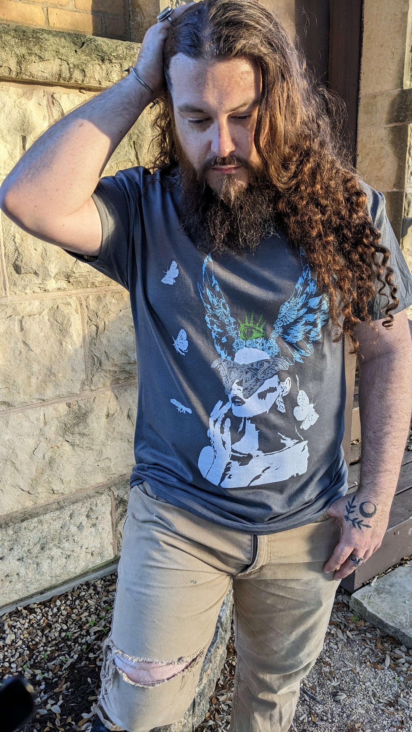 Intuition - Unisex/Men's Smokey Grey Short Sleave T-Shirt Loose Fit