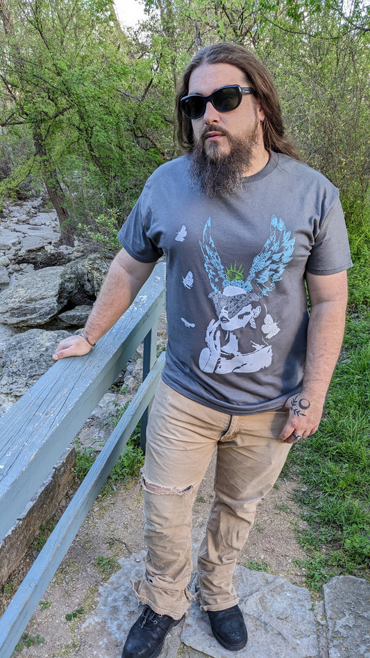 Intuition - Unisex/Men's Smokey Grey Short Sleave T-Shirt Loose Fit