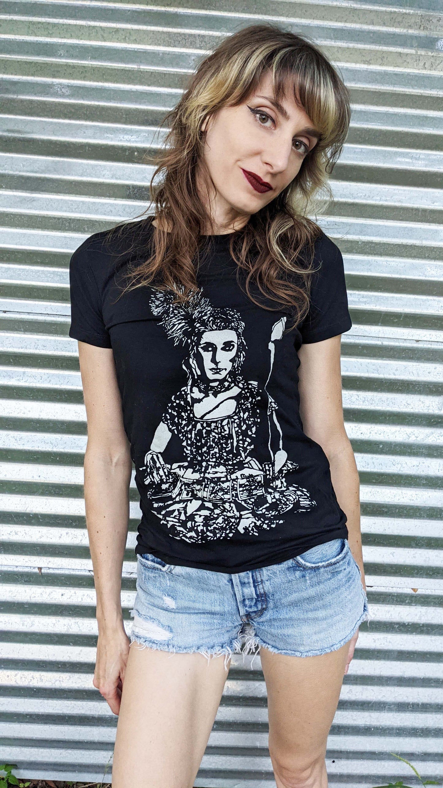 Tarot Reader - Femme Cut Black T-Shirt