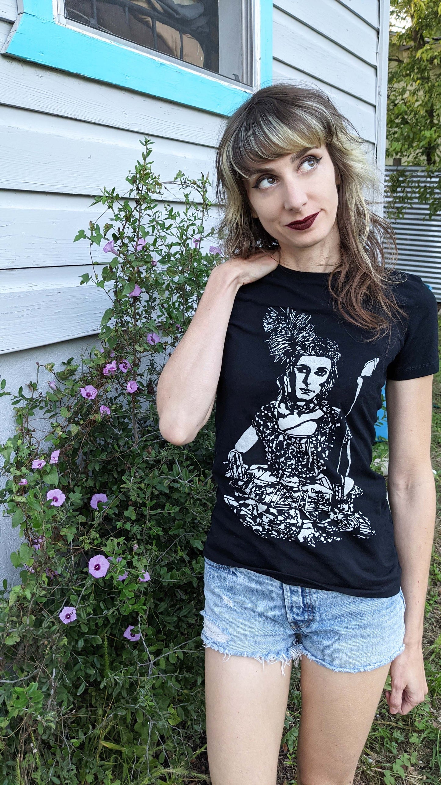 Tarot Reader - Femme Cut Black T-Shirt