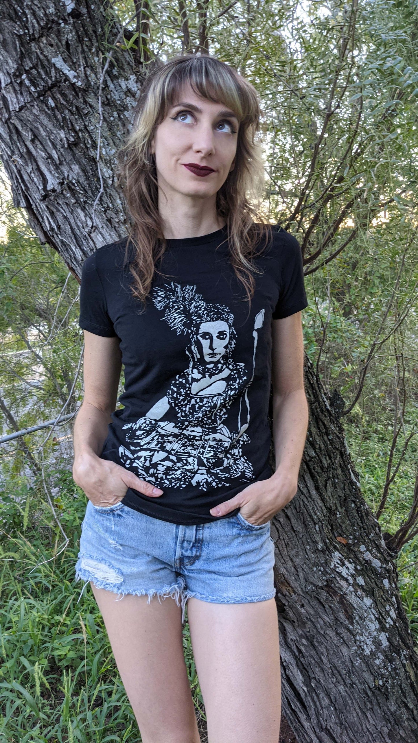 Tarot Reader - Femme Cut Black T-Shirt